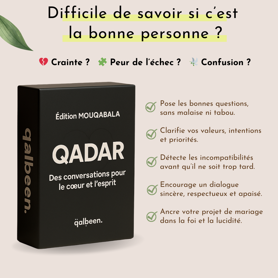 Cartes Qadar : Edition Mouqabala (pré-mariage)