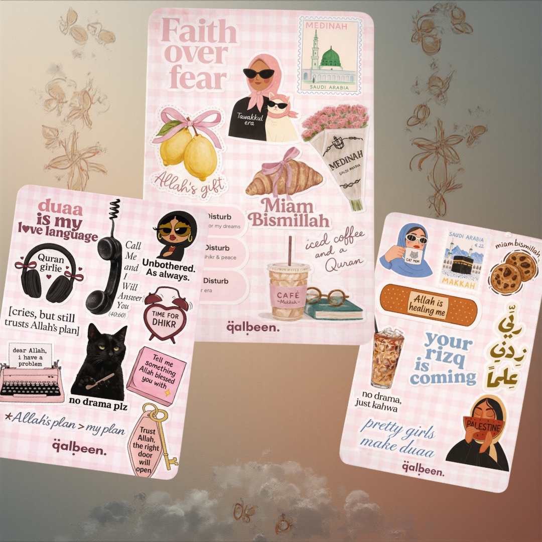 Mini-Stickers Qalbeen du moment (x1 Planche)