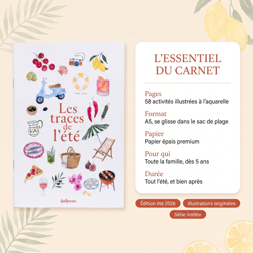 Carnet - Les traces de l'été