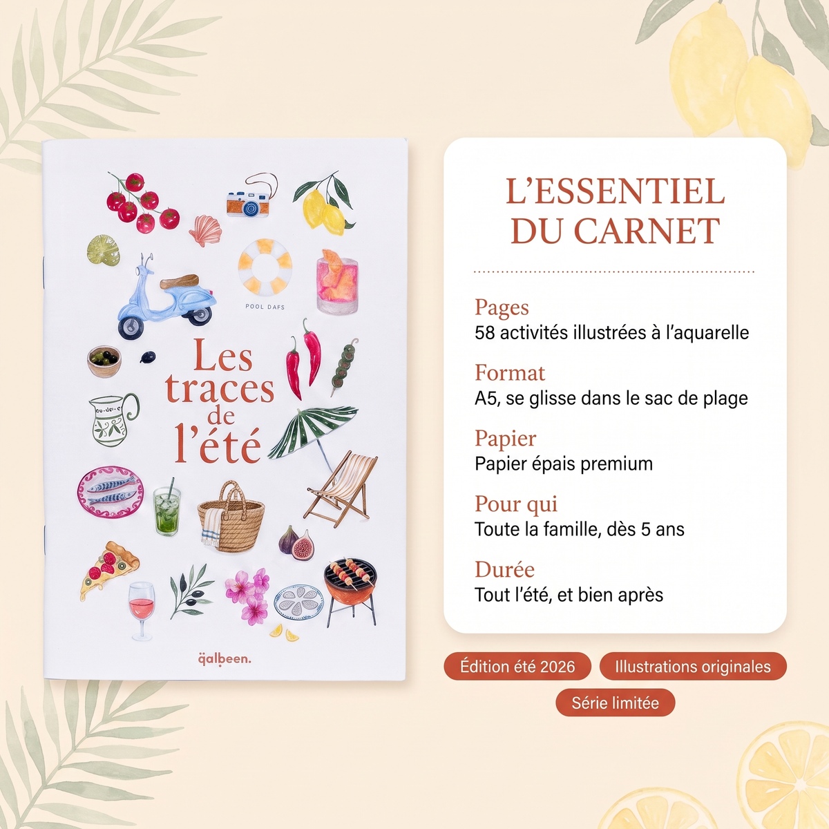 Carnet - Les traces de l'été